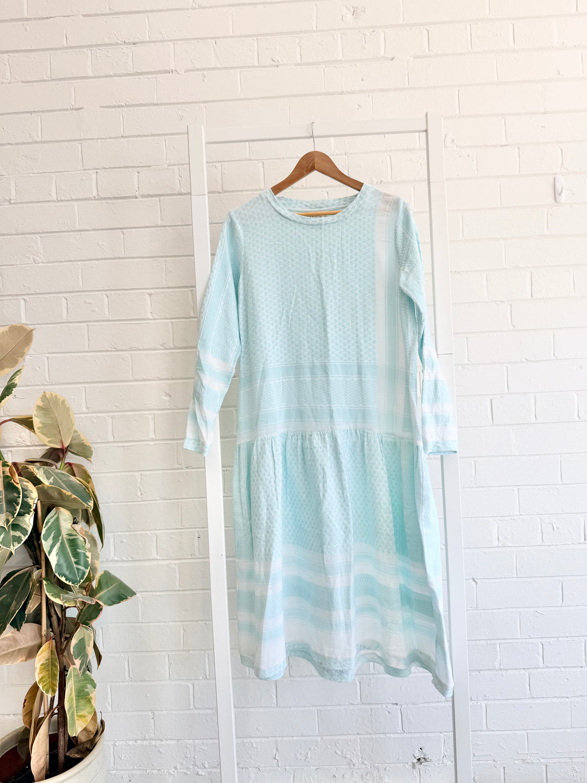 Cecilie Copenhagen Long Sleeve Dress — Mint - Size Small