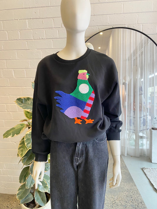 Gorman Black Hairy Chicken Sweater - Size 10