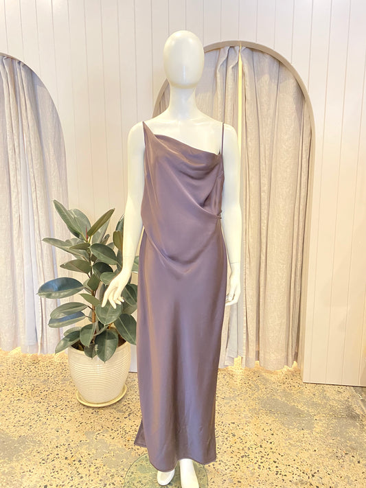 Nanushka 'Lennie' Maxi Dress in Coffee Bean - Size L (12)