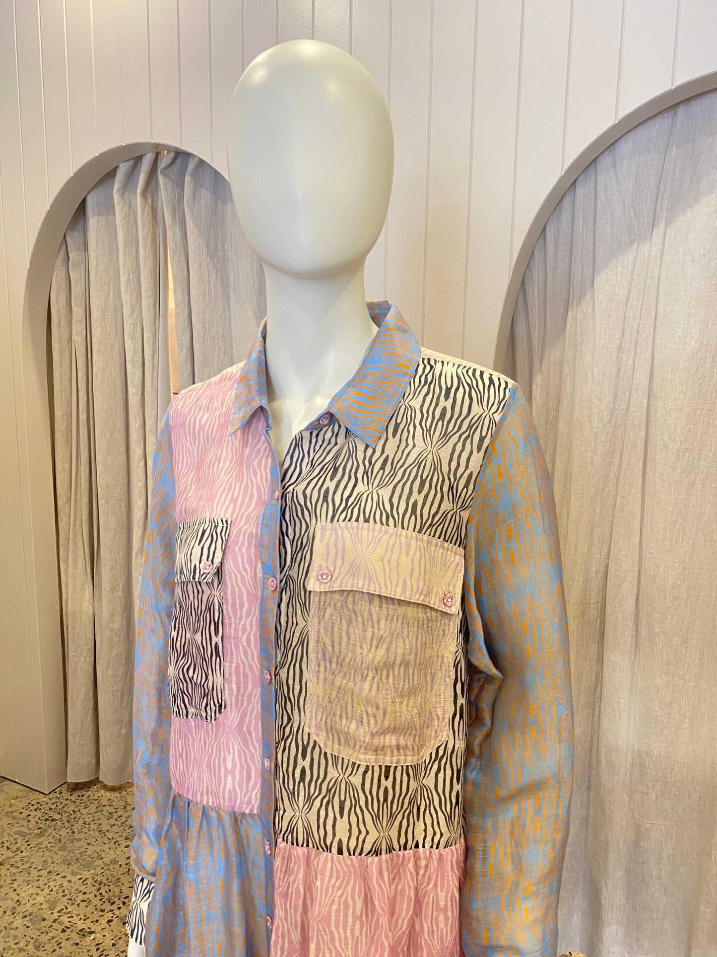 Magali Pascal Zebra Print Mini Dress - Size M (10/12)