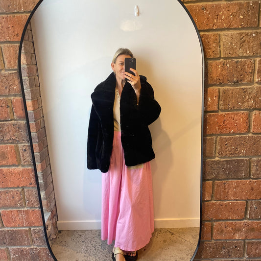 Anine Bing 'Hilary' Faux Fur Jacket - Size M (10-12)