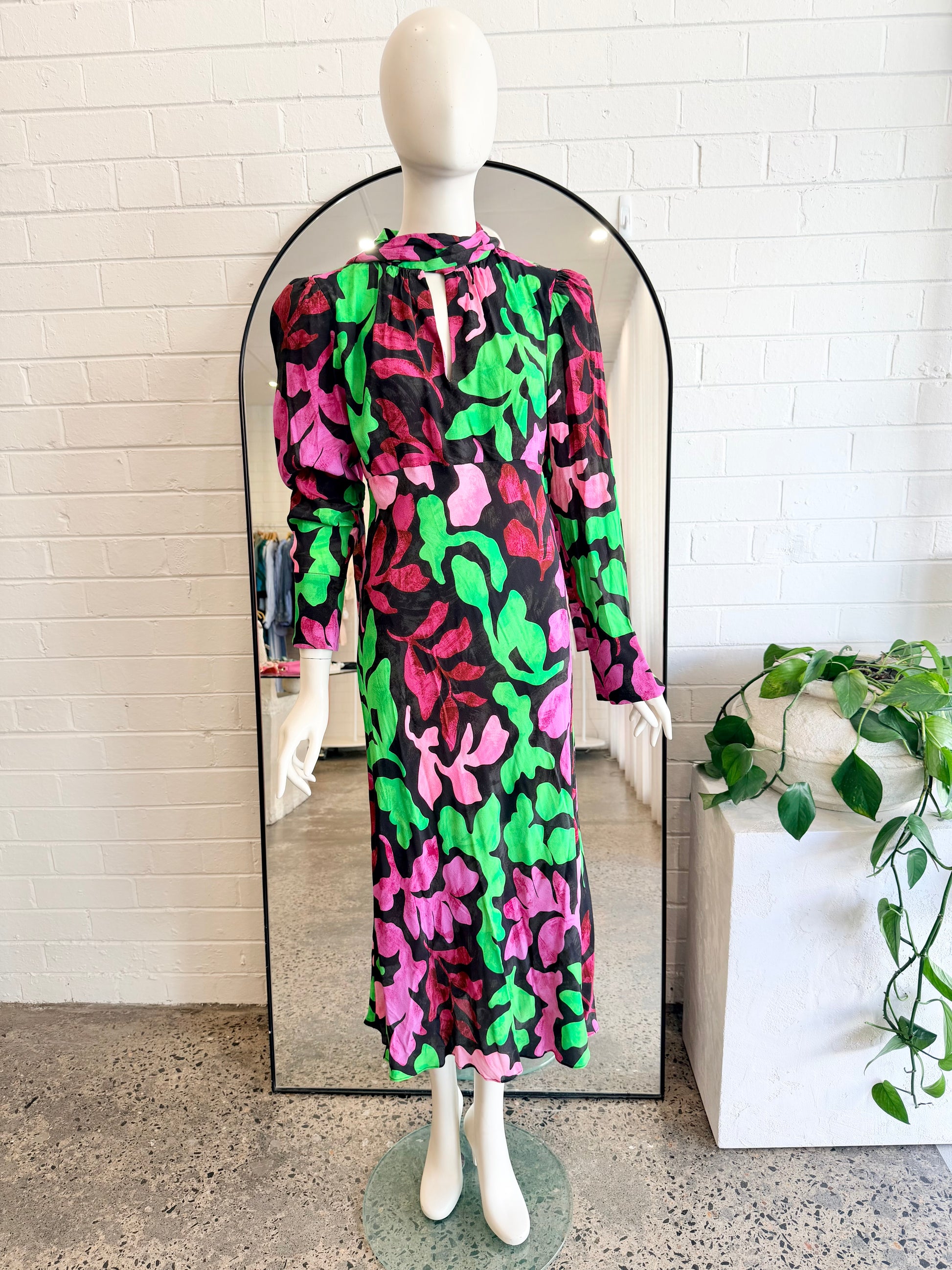 Husk 'Cortess' Print Midi Dess - Size 12 - Pre-Loved Geelong 1