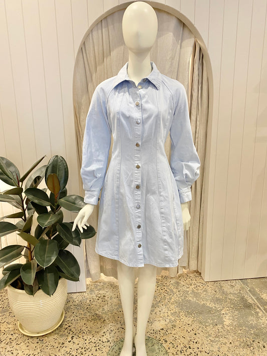 Country Road Blue Denim Dress - Size 10
