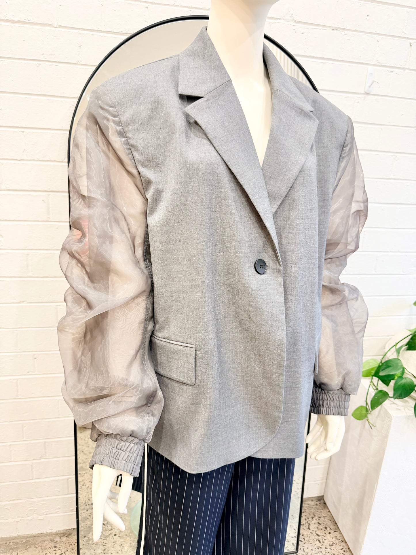 Camilla & Marc 'Zephyr' Bomber Blazer in Grey - Size M/L (14)