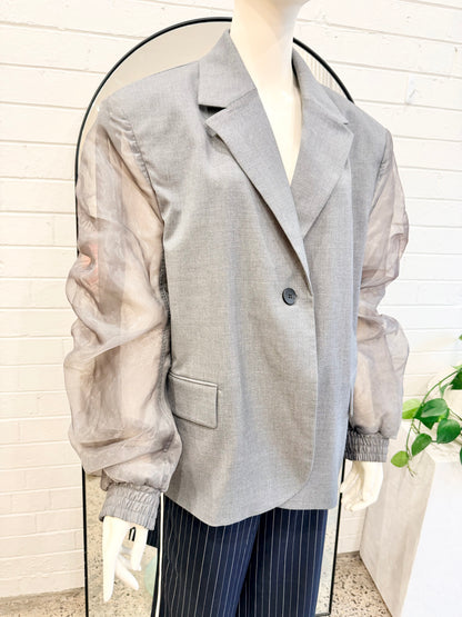 Camilla & Marc 'Zephyr' Bomber Blazer in Grey - Size M/L (14)