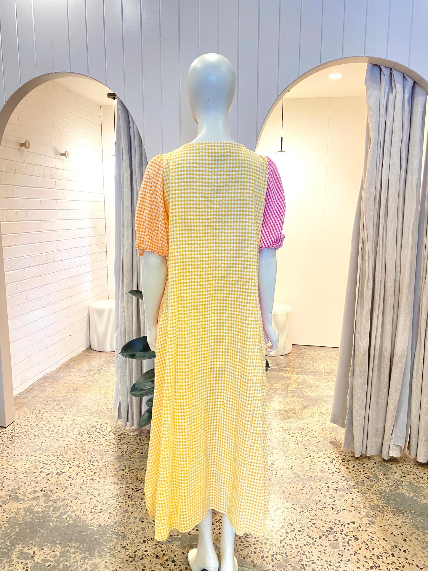 BINNY Gingham Midi Dress - Size 10