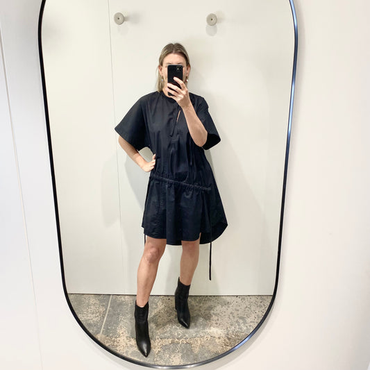 Lee Mathews Ana Mini Dress in Black - Size 0 (8-10)