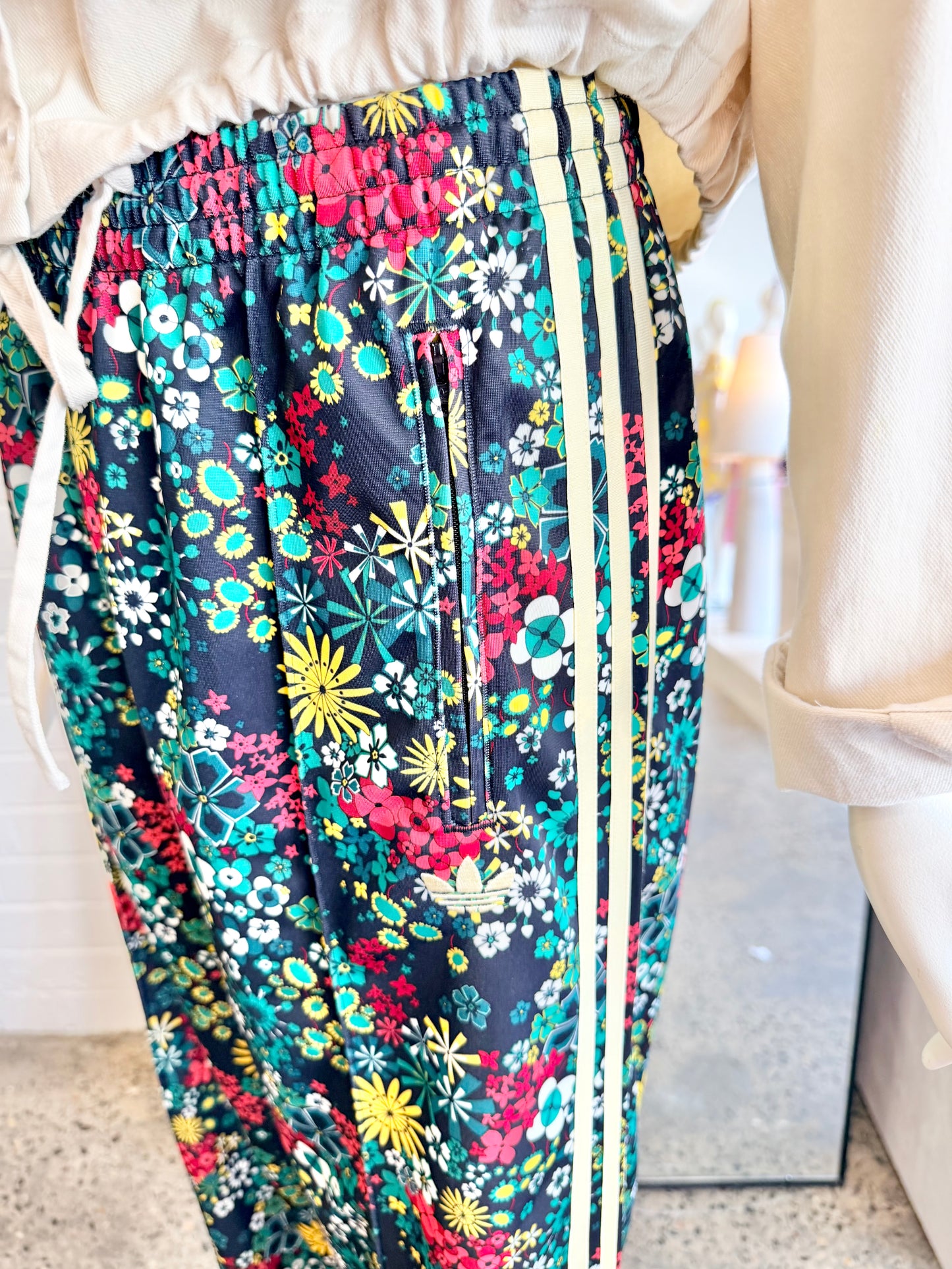 Adidas Originals x Liberty London Firebird Trackpants - Size 12-14 - Pre-Loved Geelong