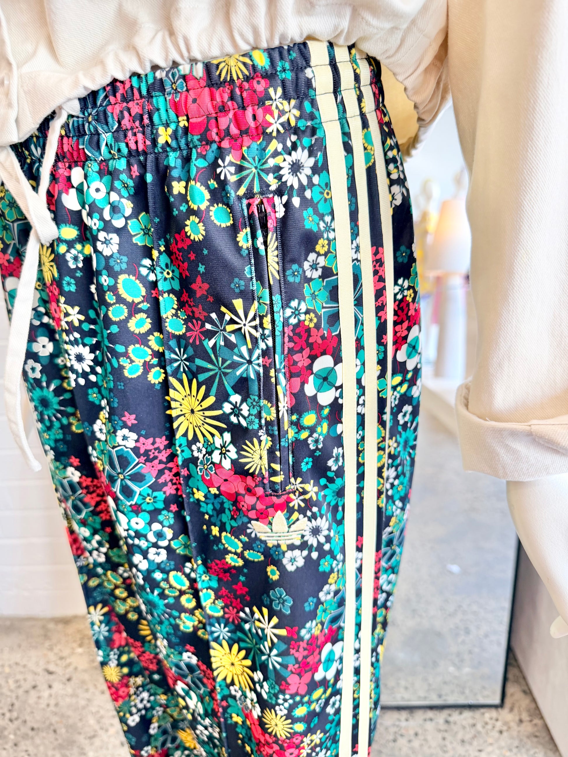 Adidas Originals x Liberty London Firebird Trackpants - Size 12-14 - Pre-Loved Geelong
