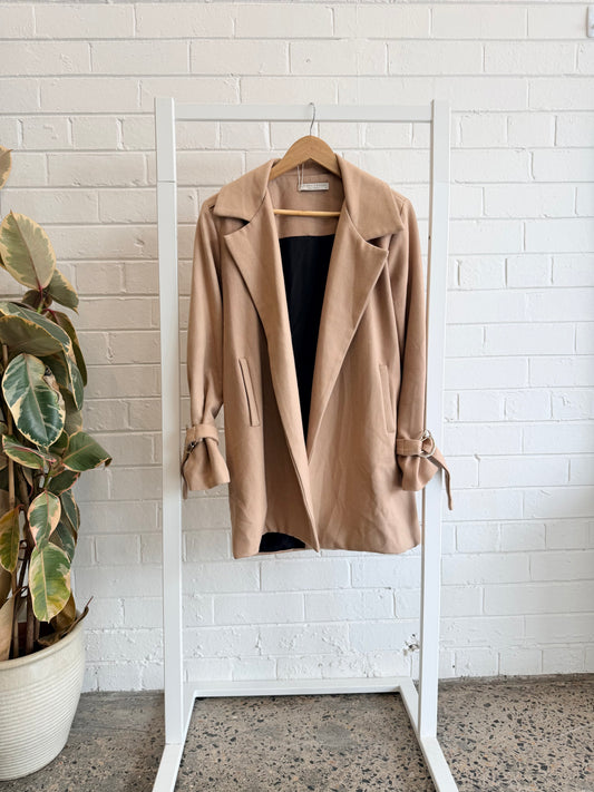 Viktoria & Woods Wool Blazer in Tan - Size 2 (10)