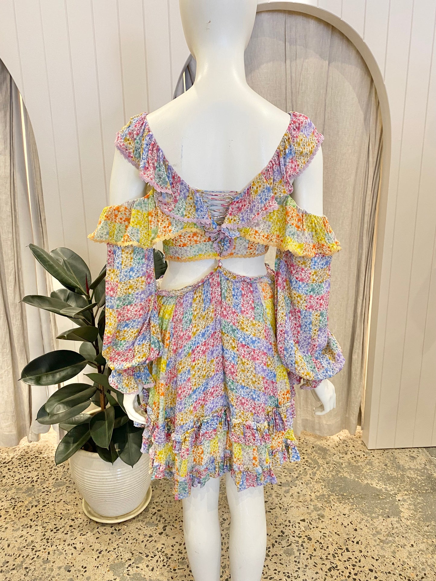 Ixiah Eden Cut Out Mini Dress - Size 6