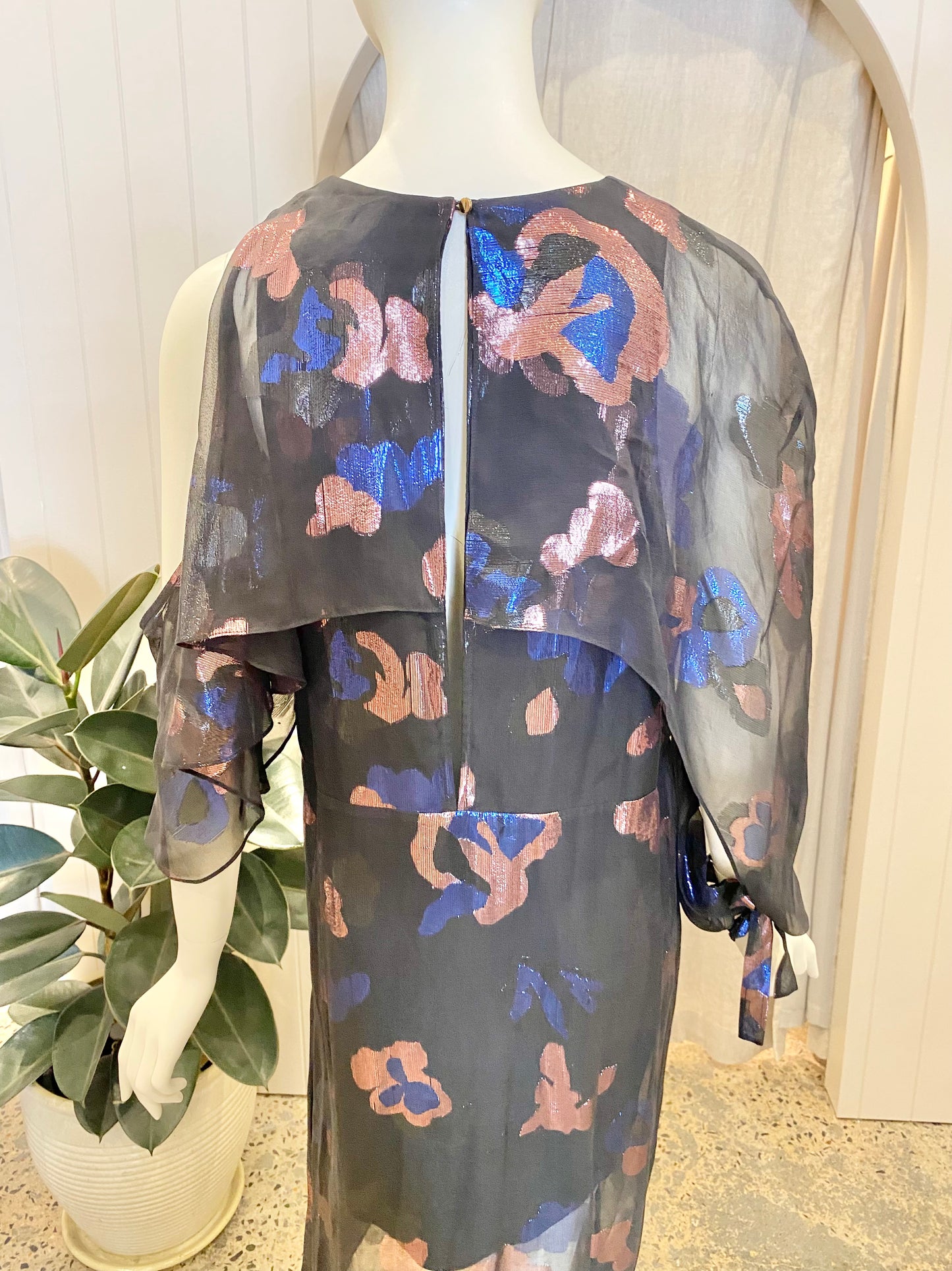 Sass & Bide Metallic Print Dress - Size 12