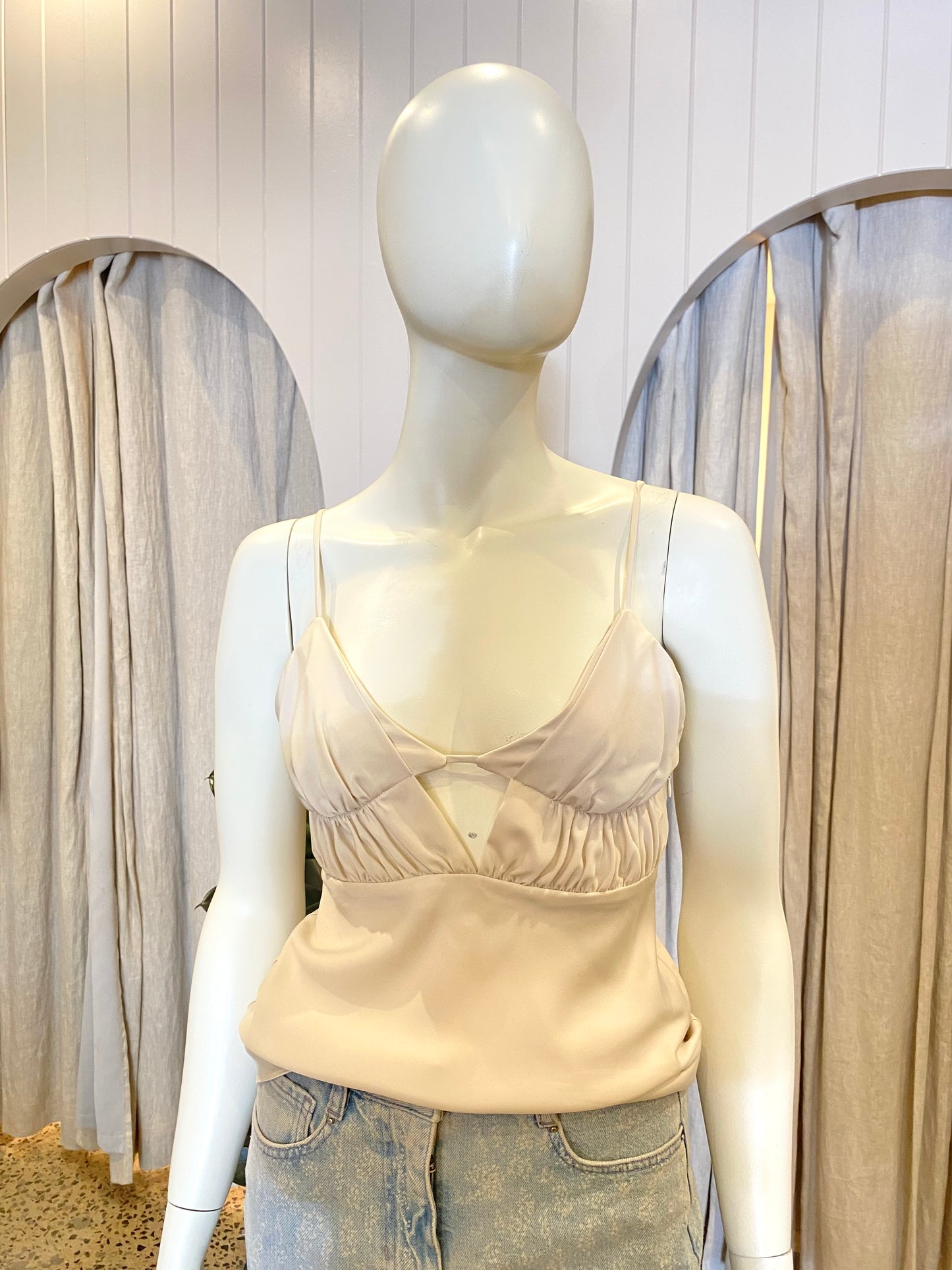 Camilla and Marc Sola Cami in Ivory - Size 8