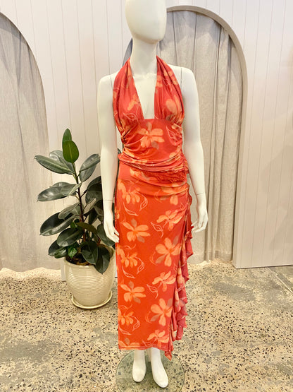 Benni 'Penelope' Maxi Dress in Hibiscus Floral - Size 14