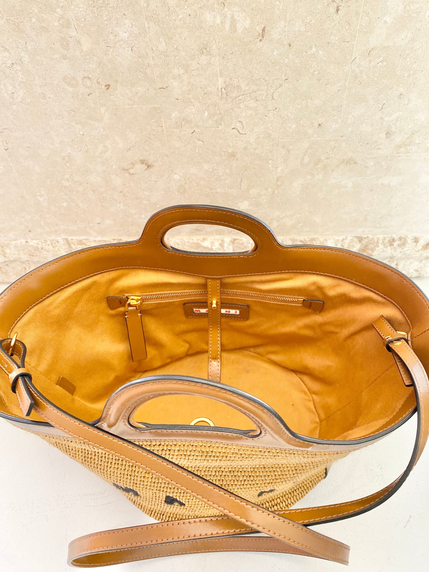 Marni Tropicalia Woven Bucket Bag