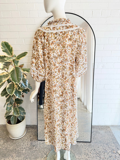 Zoe Kratzmann Floral Traverse Midi Dress  - Size 2