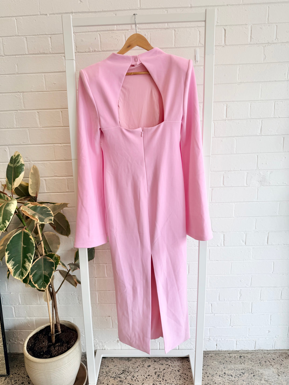 Mossman Sense Of Mystery Midi Dress in Pink - Size 12