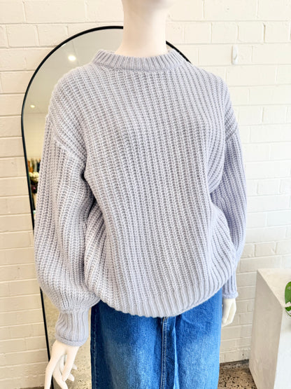 Elka Collective Blue Wool Blend Jumper - Size 10
