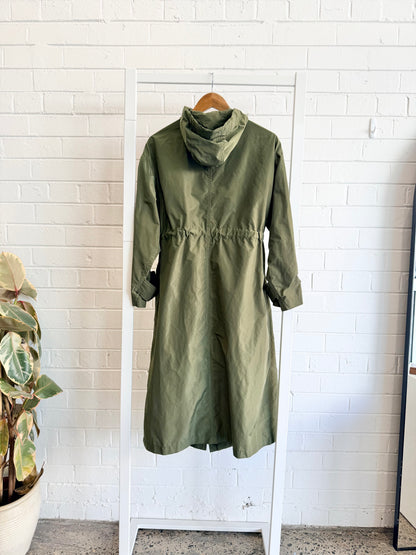 Moncler Khaki Nylon Utility Parker — Size 1 (8-10)