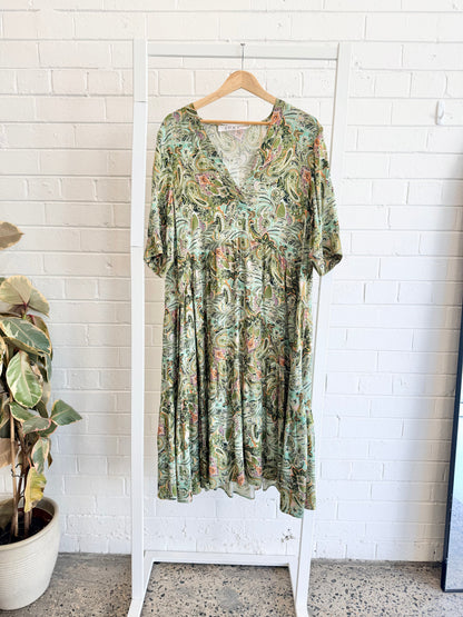 Joey The Label Paisley Midi Dress - Size 16