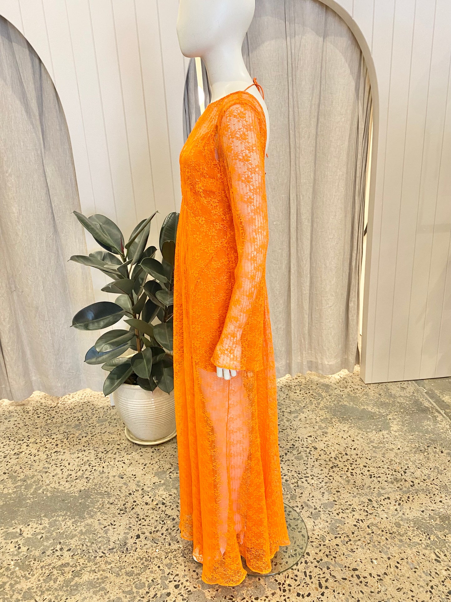 Shona Joy 'Sol' Lace Open Back Maxi Dress - Size 10