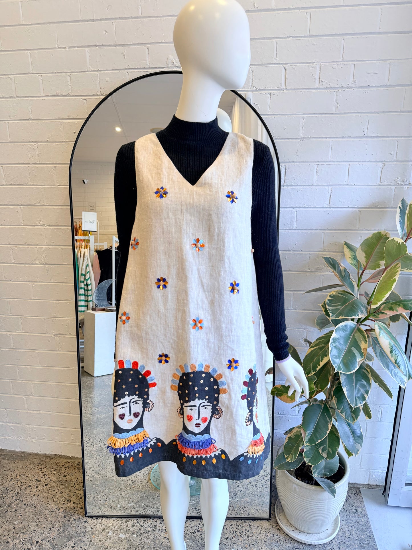Gorman x Claire Johnson 'Dressed Up' Embellished Shift Dress - Size 10