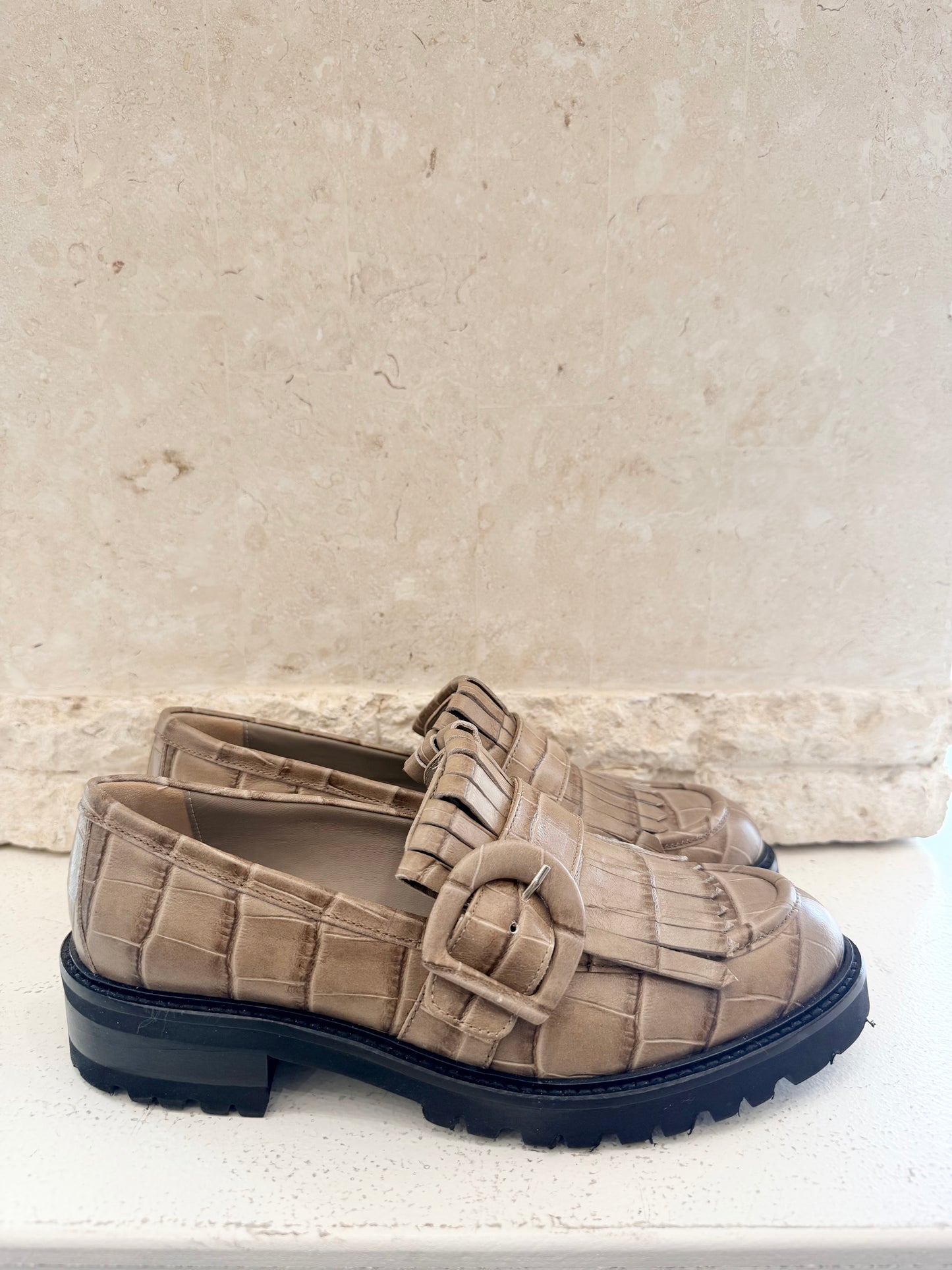 Habbot Chunky Fringe Kiltie Loafers - Size 39
