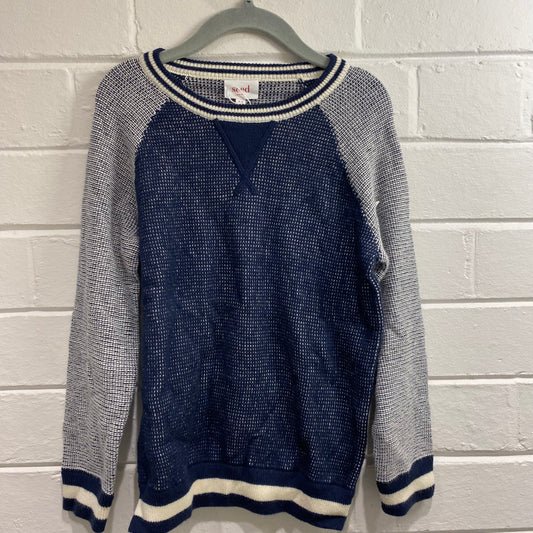 Seed knit sweater in Nacy - Size 4-5