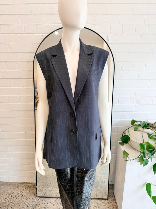 Second Female 'Briston' Pinstripe Waistcoat - Size Small (10)