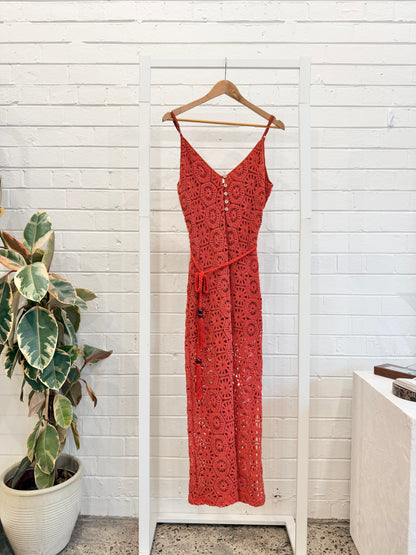 MOS Sangria Tahlia Beach Lace Midi Dress - Size 10