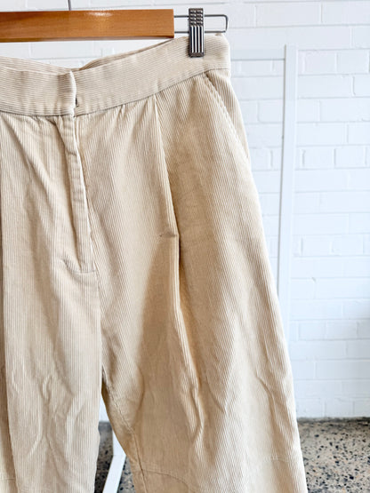 Aere Beige Cord Trousers - Size S (8 - 10)