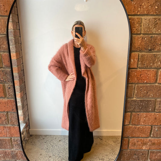 Country Road Mohair Long Cardi - Size Small (10-12)