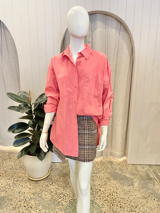 BLANCA Winona Shirt in Coral - Size O/S
