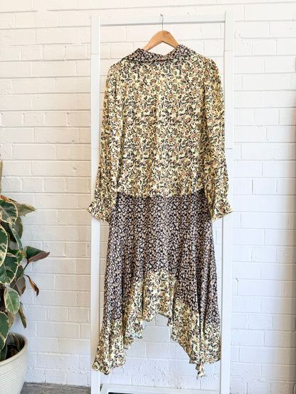 Rebecca Valllance Ellie Long Sleeve Midi Dress - Size 12