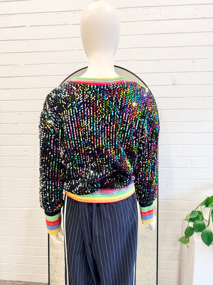 Frankie's Melbourne Sequin Disco Sweater - Size 10-12