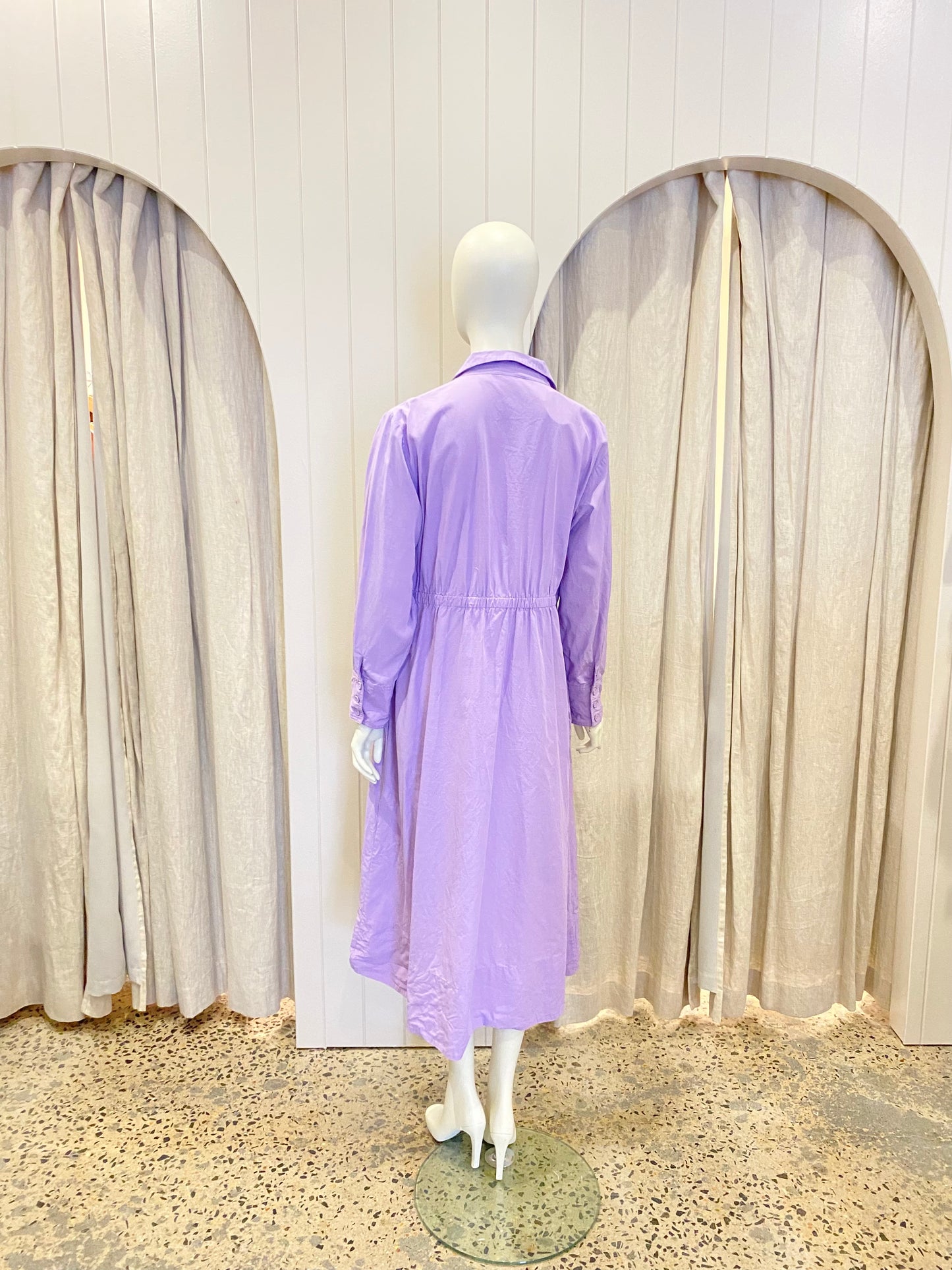 Country Road Violet Elastic Waist Dress - Size 14