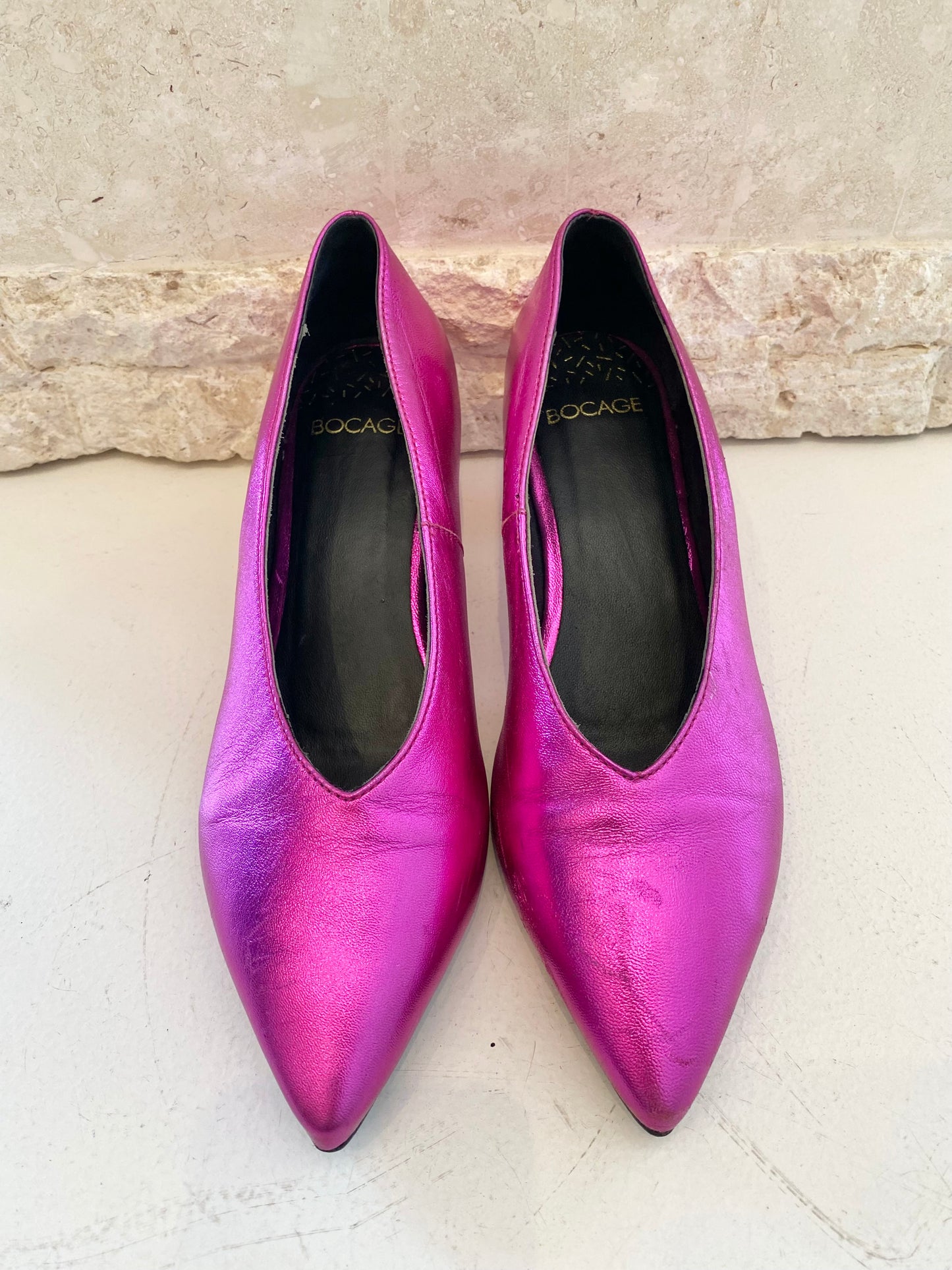 Bocage Pink Metallic Pumps - Size 38