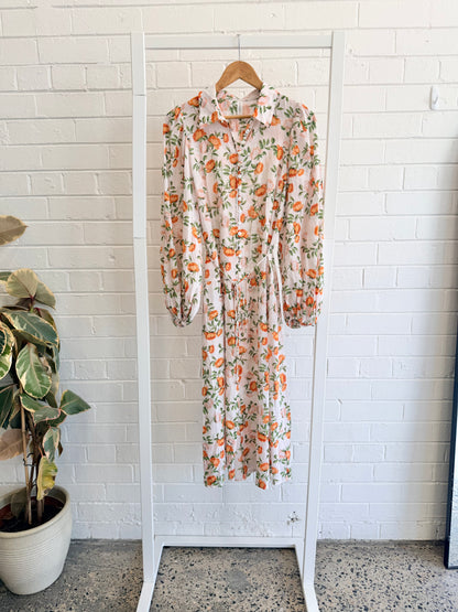 Kivari Floral Shirt Maxi Dress - Size 12