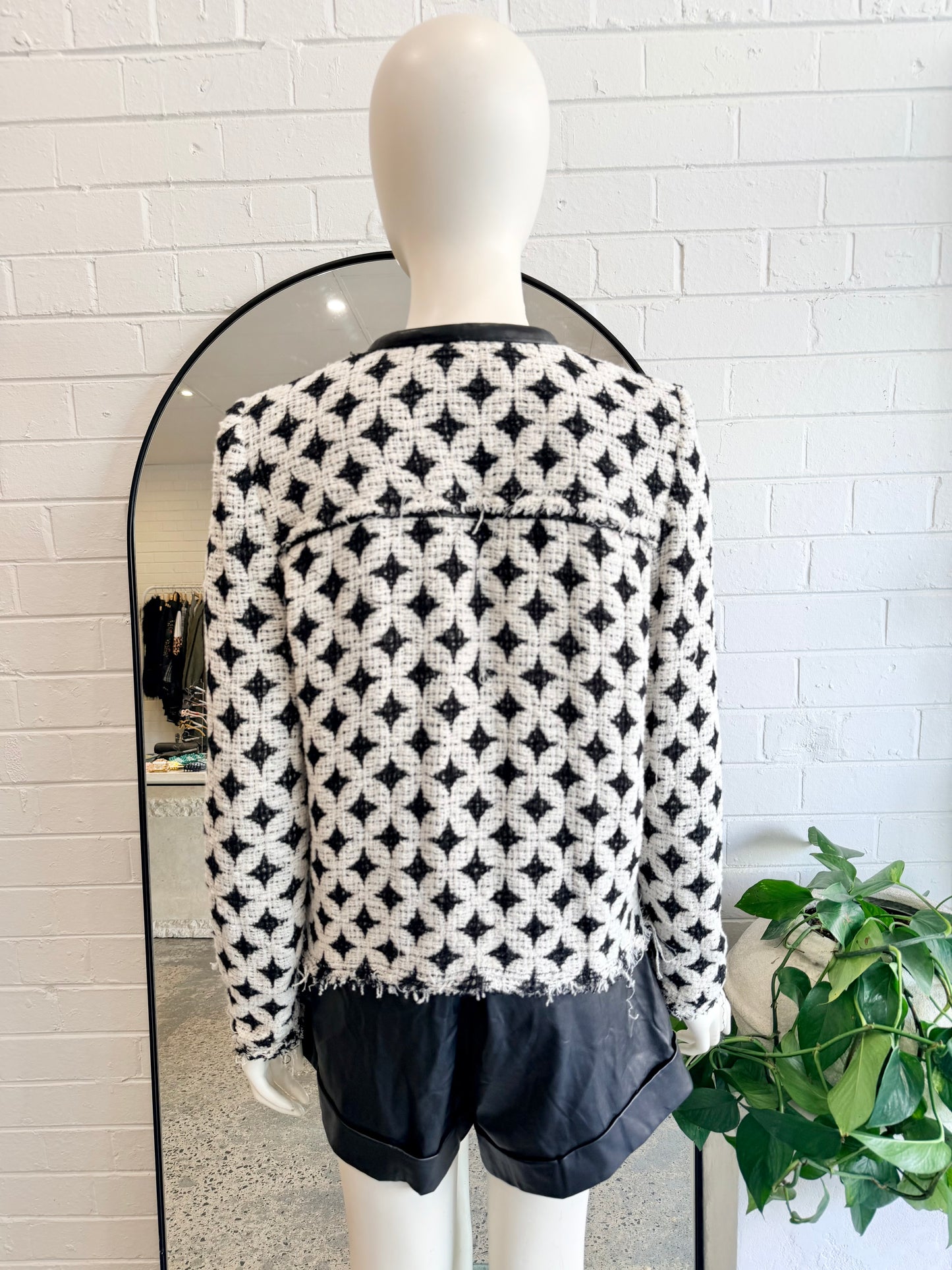 IRO Black and White Handi Jacket - Size 40 (10)