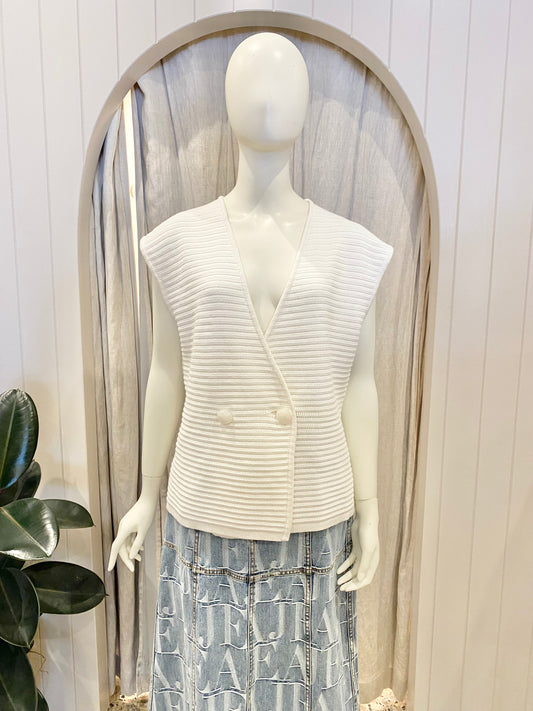 Viktoria and Woods White Anarchy Vest - Size 3 (12)