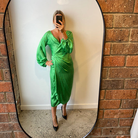 Scanlan Theodore Silk Wrap Dress - Size 10