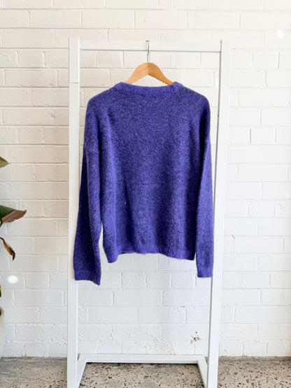 Acne Studios Purple Brushed Sweater - Size L (12)