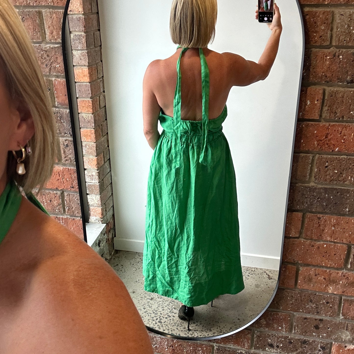 Country Road Green Halter Maxi Dress - Size 10