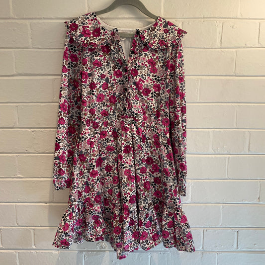 Country Road Grey and Pink Floral Dress - Size 8