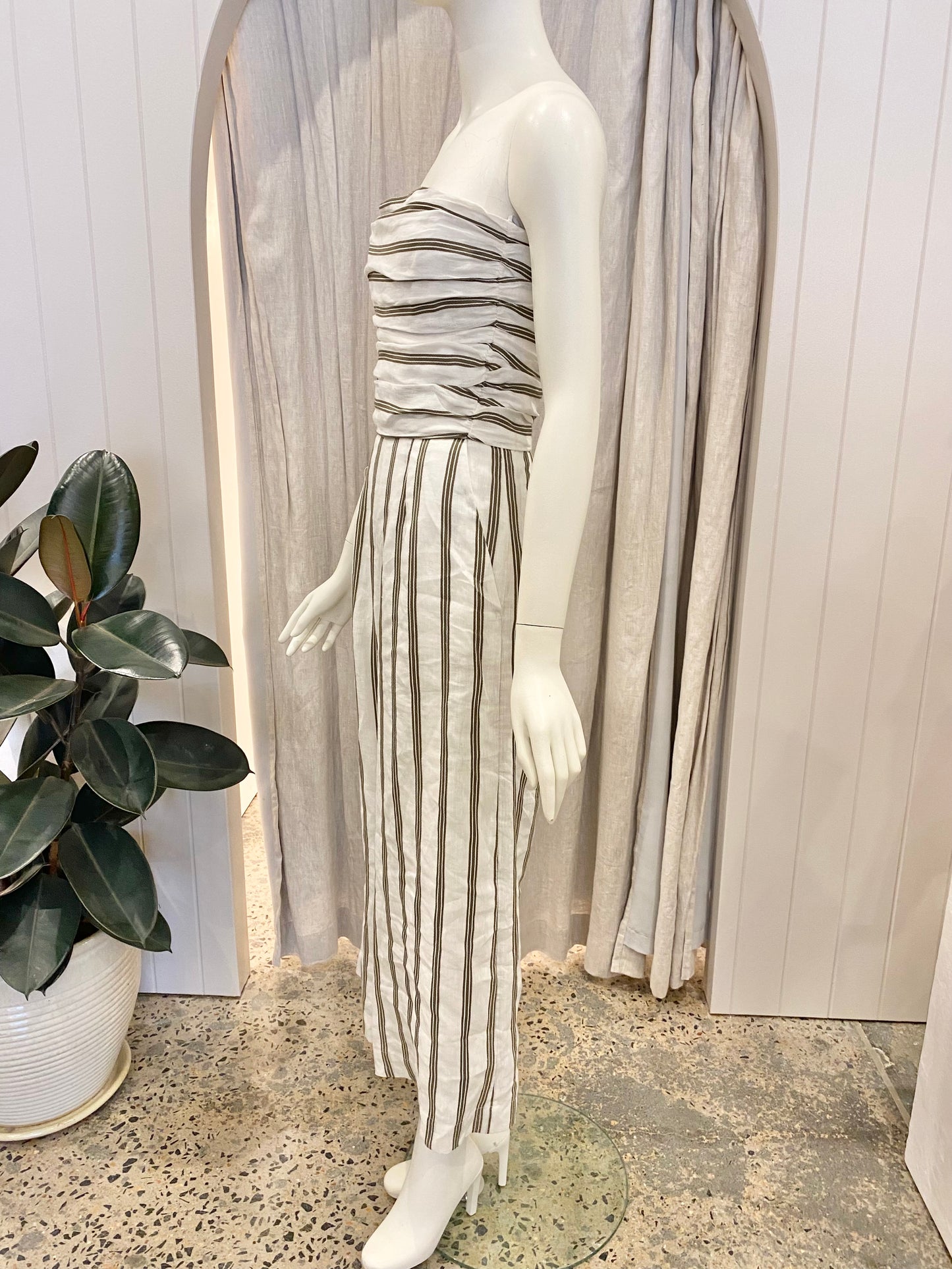 Viktoria & Woods Linen Strapless Jumpsuit - Size 00 (4/6)