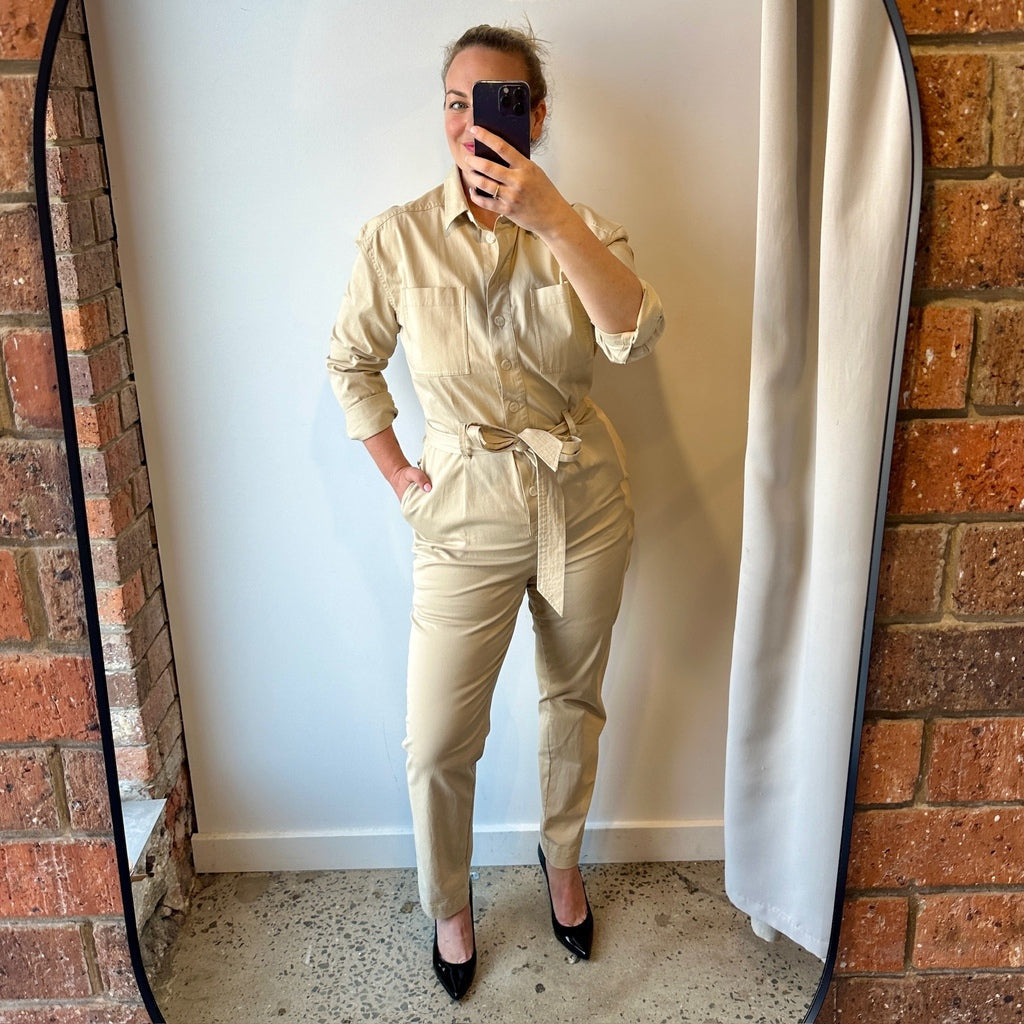 JAG Cream Boilersuit - Size 12