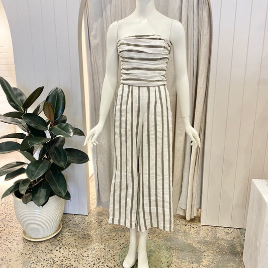 Viktoria & Woods Linen Strapless Jumpsuit - Size 00 (4/6)