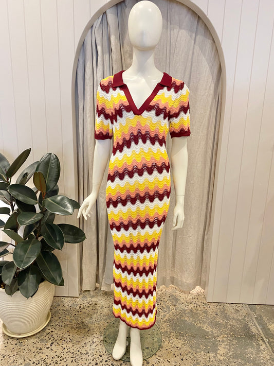 Steele Crochet Maxi Dress - Size S (8/10)