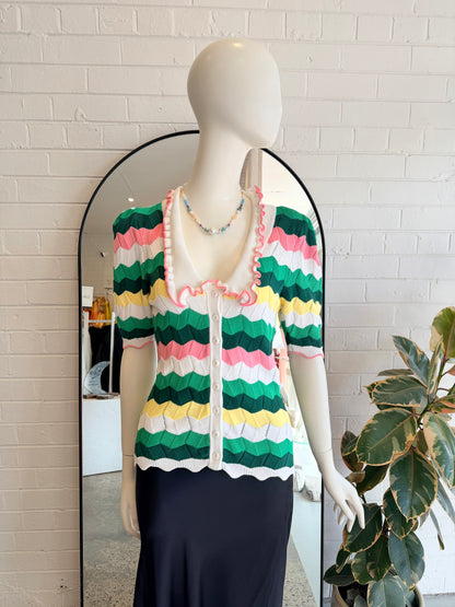 Steele Tori Knit Collared Shirt - Size M