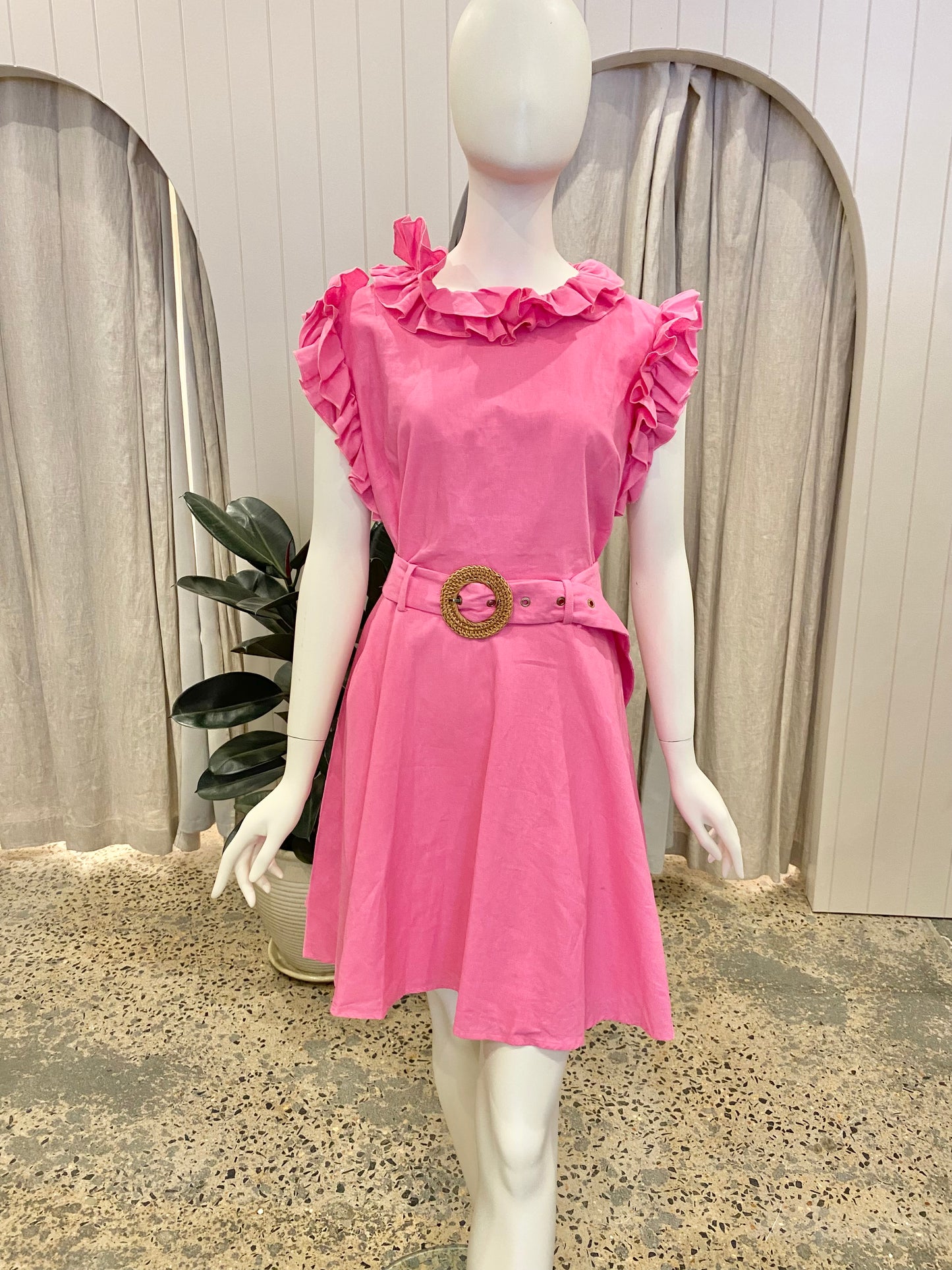 Torrance Sedgwick Mini Dress in Pink - Size 14